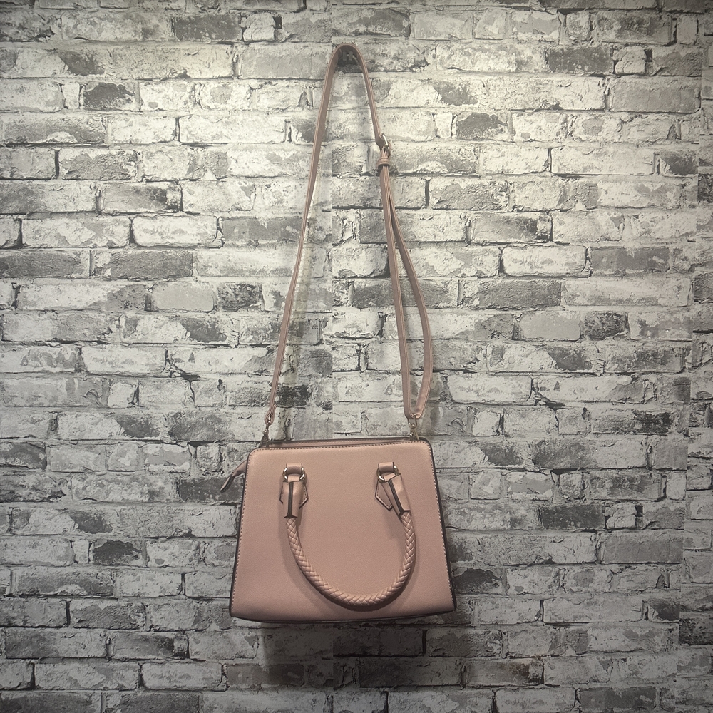 EUC Generic Chic Pink Shoulder Bag With Gold Accents